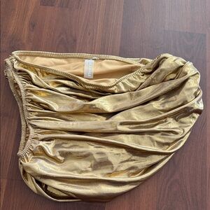 Norma Kamali Gold Metallic Skirt